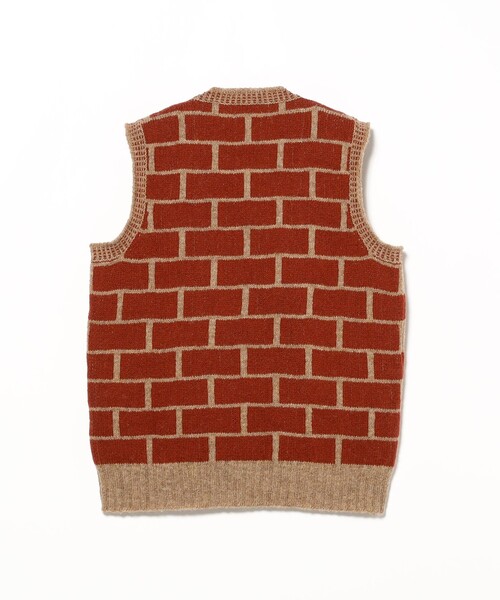 fennica(フェニカ)の「【別注】Jamieson's Knitwear / ブリックパターン Uネック ベスト(ベスト・レディース・ブラウン/ダークオレンジ・L(42)/XL(44)/M(40)/S(38))」の11枚目の写真