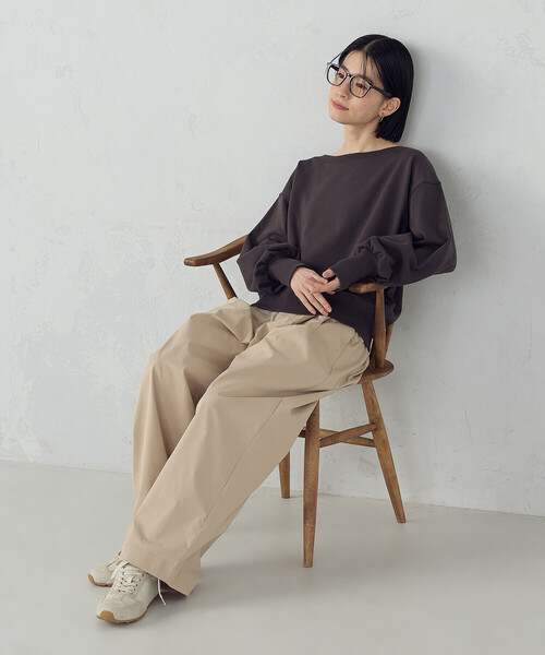 COMME CA ISM(コムサイズム)の「2WAY オフショル裏毛カットソー(Tシャツ/カットソー・レディース・チャコール/ライトグレー/イエロー・MEDIUM/LARGE)」の5枚目の写真