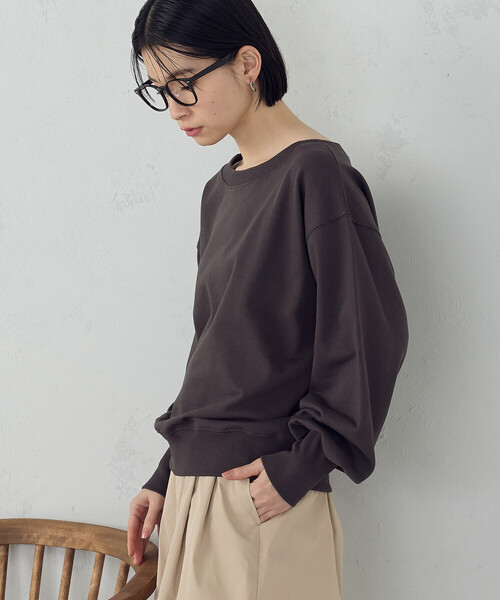 COMME CA ISM(コムサイズム)の「2WAY オフショル裏毛カットソー(Tシャツ/カットソー・レディース・チャコール/ライトグレー/イエロー・MEDIUM/LARGE)」の8枚目の写真