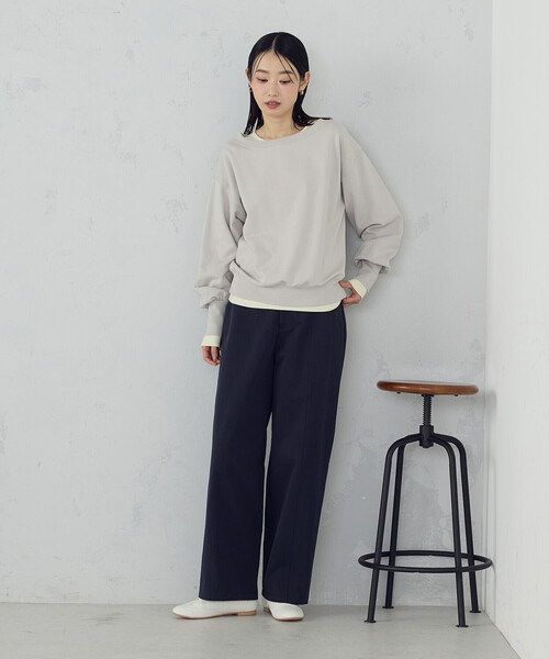 COMME CA ISM(コムサイズム)の「2WAY オフショル裏毛カットソー(Tシャツ/カットソー・レディース・チャコール/ライトグレー/イエロー・MEDIUM/LARGE)」の11枚目の写真