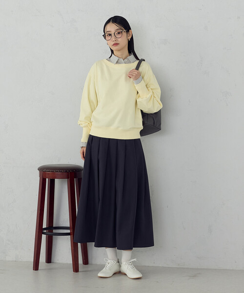 COMME CA ISM(コムサイズム)の「2WAY オフショル裏毛カットソー(Tシャツ/カットソー・レディース・チャコール/ライトグレー/イエロー・MEDIUM/LARGE)」の15枚目の写真