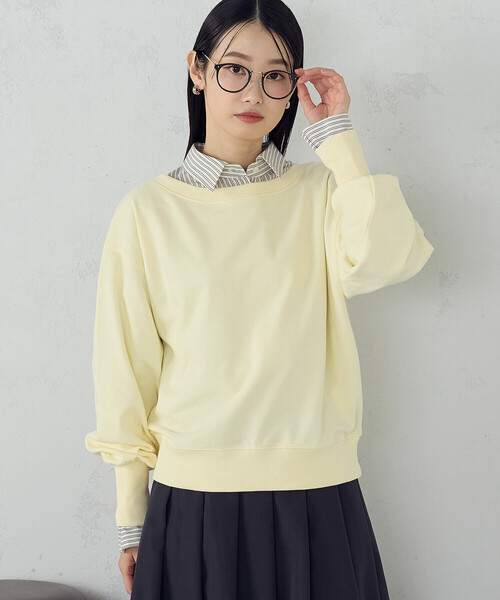 COMME CA ISM(コムサイズム)の「2WAY オフショル裏毛カットソー(Tシャツ/カットソー・レディース・チャコール/ライトグレー/イエロー・MEDIUM/LARGE)」の17枚目の写真