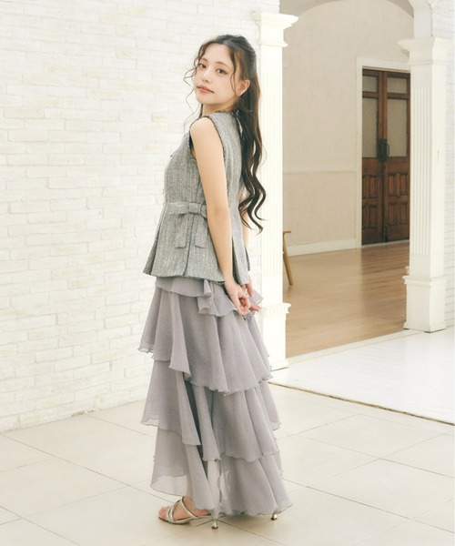 Olu.（オルドット）の「シアーメロウティアードスカート（スカート・レディース・ベージュ/ブラック/ブルー・0/1）」の9枚目の写真