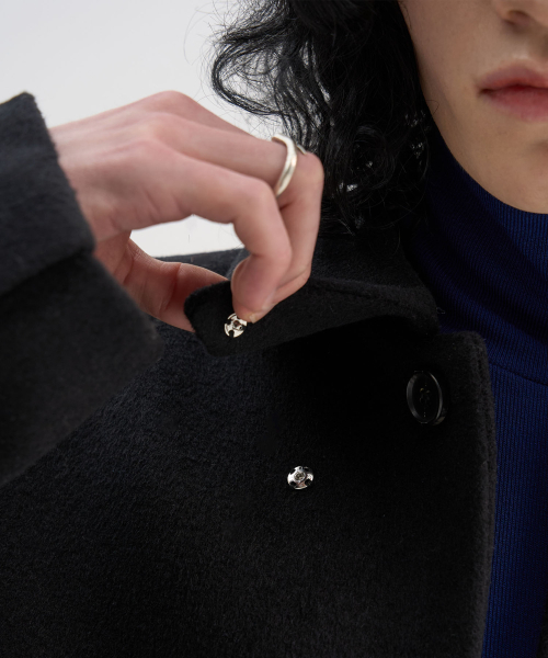 TRIP LE SENS（トリップ ル センス）の「[F/W]カスタムウールカラー隠しスナップブレザー_ブラック（テーラードジャケット・メンズ・ブラック・M/L）」の5枚目の写真