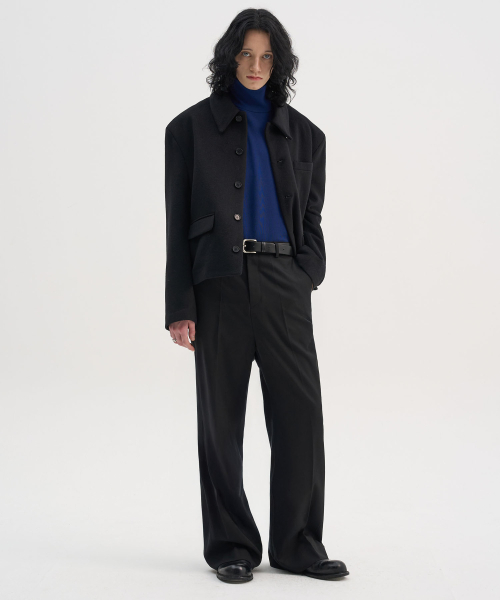 TRIP LE SENS（トリップ ル センス）の「[F/W]カスタムウールカラー隠しスナップブレザー_ブラック（テーラードジャケット・メンズ・ブラック・M/L）」の6枚目の写真