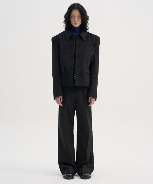TRIP LE SENS（トリップ ル センス）の「[F/W]カスタムウールカラー隠しスナップブレザー_ブラック（テーラードジャケット・メンズ・ブラック・M/L）」の7枚目の写真