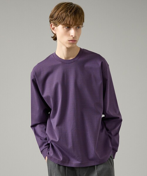 ABAHOUSE（アバハウス）の「コットンポンチ モダンフィット ボーダーロンT / オーバーサイズ（Tシャツ/カットソー・メンズ・ブラック/チャコールグレー/ブラウン・48/46）」の17枚目の写真