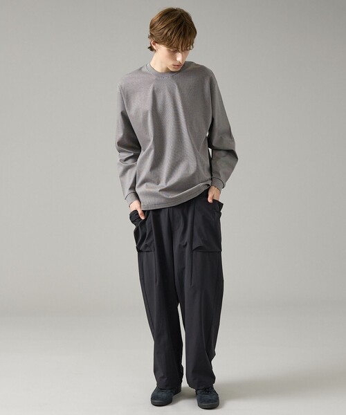 ABAHOUSE（アバハウス）の「コットンポンチ モダンフィット ボーダーロンT / オーバーサイズ（Tシャツ/カットソー・メンズ・ブラック/チャコールグレー/ブラウン・48/46）」の22枚目の写真