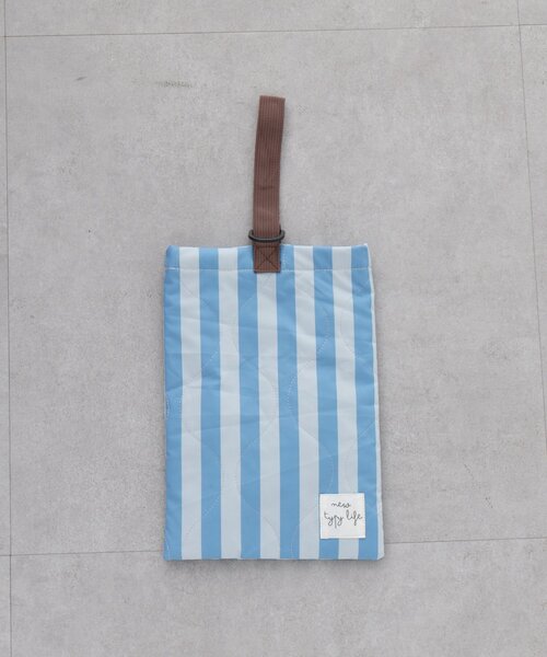 CIAOPANIC TYPY（チャオパニックティピー）の「【KIDS】【新生活・入学準備】洗えるストライプ柄上履き入れ(ユニセックス)（トートバッグ・キッズ・カーキ/サックスブルー/ピンク・ONE SIZE）」の12枚目の写真