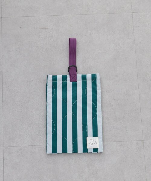 CIAOPANIC TYPY（チャオパニックティピー）の「【KIDS】【新生活・入学準備】洗えるストライプ柄上履き入れ(ユニセックス)（トートバッグ・キッズ・カーキ/サックスブルー/ピンク・ONE SIZE）」の9枚目の写真