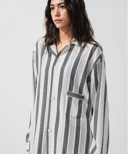 OFFSHORE(オフショア)の「CROCHET SHIRTS(シャツ/ブラウス・メンズ・グリーン/ブラック・XL/L/M/S)」の1枚目の写真