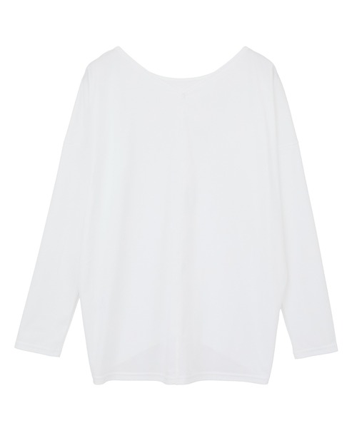 Julier Yoga and Relax（ジュリエヨガアンドリラックス）の「Julier アクティブフローロングスリーブプルオーバー（Tシャツ/カットソー・レディース・ブラック/ブルー/ホワイト・0/1）」の4枚目の写真