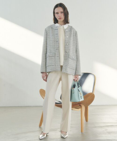 YECCA VECCA(イェッカヴェッカ)の「2way襟付きレースニット(ニット/セーター・レディース・ブルー系その他7/アイボリー/ブラック・FREE)」の11枚目の写真