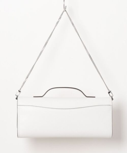 MICHAEL KORS（マイケルコース）の「HAMILTON MODERNE EW レザー クラッチ ミディアム（クラッチバッグ・レディース・ホワイト系・FREE）」の4枚目の写真