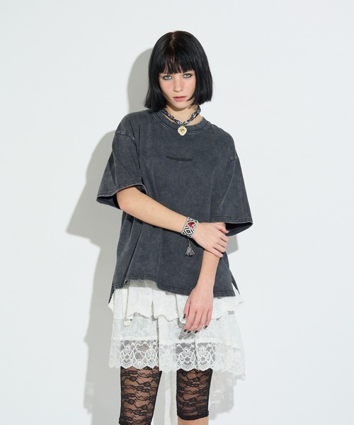 anna sui nyc(アナ スイ エヌ ワイ シー)の「ラメロゴTシャツ(Tシャツ/カットソー・レディース・ブラック/ラベンダー/ミント・FREE)」の12枚目の写真