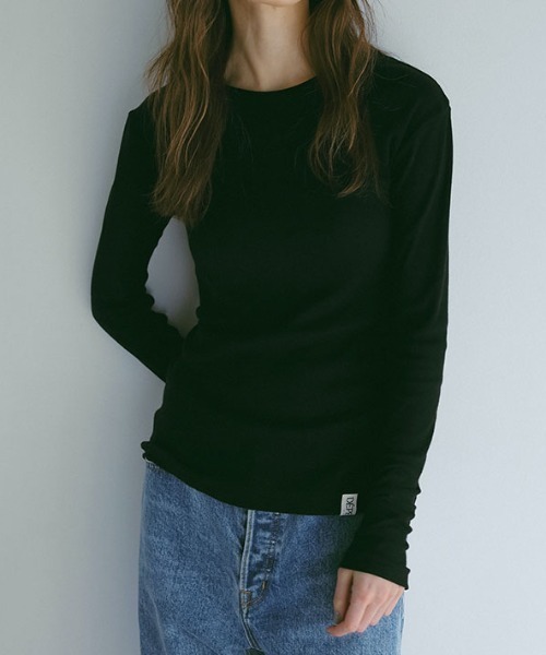 ETRE TOKYO(エトレトウキョウ)の「DEPENDREシアーロンTee(Tシャツ/カットソー・レディース・ホワイト/ブラック/ライトグレー/クリーム・FREE)」の2枚目の写真