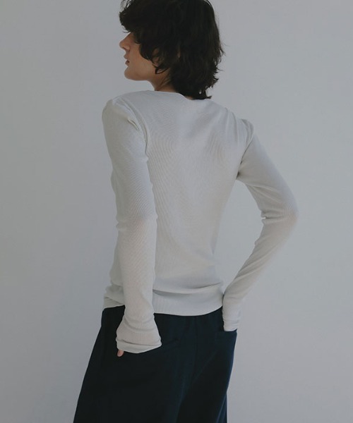 ETRE TOKYO(エトレトウキョウ)の「DEPENDREシアーロンTee(Tシャツ/カットソー・レディース・ホワイト/ブラック/ライトグレー/クリーム・FREE)」の13枚目の写真