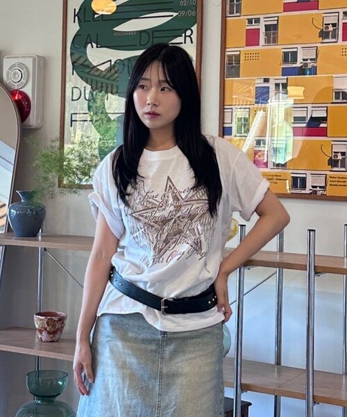 CARGOBROS FOR WOMAN(カーゴブロスフォーウィメン)の「スタウィングス 半袖Tシャツ (ワイン)(Tシャツ/カットソー・レディース・その他・SMALL/MEDIUM/LARGE/X-LARGE/2XL)」の11枚目の写真