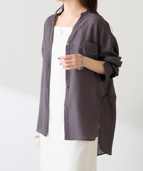 COLLAGE GALLARDAGALANTE(コラージュガリャルダガランテ)の「Q.anos/リラックススリムワンピース(ワンピース・レディース・ブルー/ベージュ/ホワイト・FREE)」の6枚目の写真