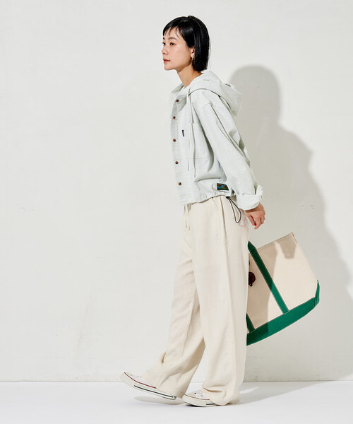 FREAK'S STORE(フリークスストア)の「Foxfire × FREAK'S STORE/フォックスファイヤー ボーダーフード長袖シャツ(シャツ/ブラウス・レディース・ブルー/グリーン/ベージュ・フリ-)」の7枚目の写真