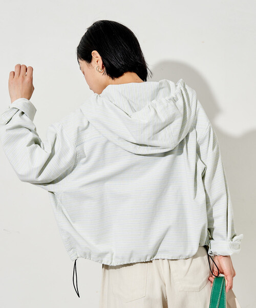 FREAK'S STORE(フリークスストア)の「Foxfire × FREAK'S STORE/フォックスファイヤー ボーダーフード長袖シャツ(シャツ/ブラウス・レディース・ブルー/グリーン/ベージュ・フリ-)」の14枚目の写真