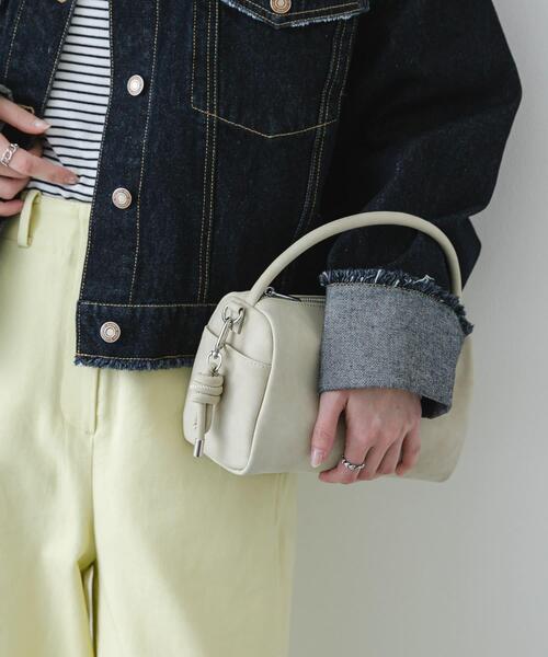 SENSE OF PLACE by URBAN RESEARCH（センスオブプレイスバイアーバンリサーチ）の「ラウンドスクエアソフトバッグ（ハンドバッグ・レディース・マスタード/ブラック/ライトベージュ・ONE）」の16枚目の写真