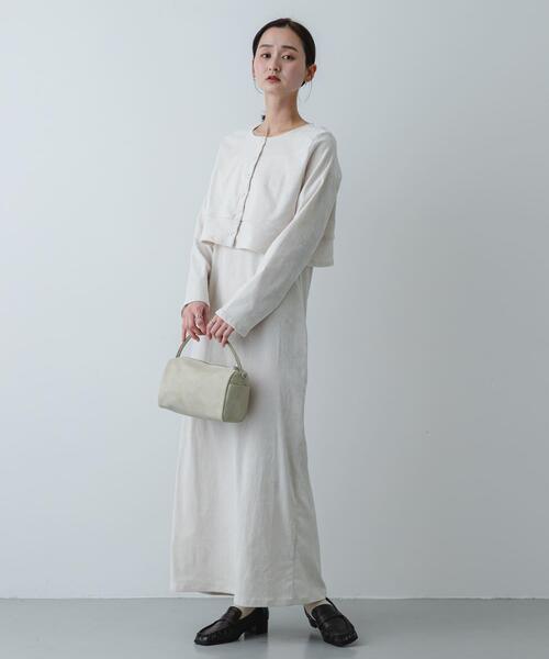 SENSE OF PLACE by URBAN RESEARCH（センスオブプレイスバイアーバンリサーチ）の「ラウンドスクエアソフトバッグ（ハンドバッグ・レディース・マスタード/ブラック/ライトベージュ・ONE）」の19枚目の写真