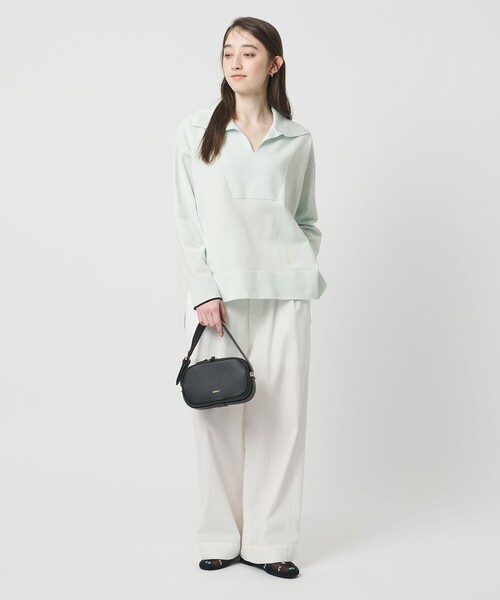 UNITED ARROWS(ユナイテッドアローズ)の「スキッパー プルオーバーニット(ニット/セーター・レディース・ライトブルー/ネイビー/ダークブラウン・FREE)」の16枚目の写真