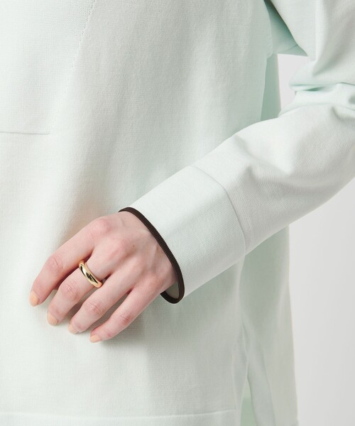 UNITED ARROWS(ユナイテッドアローズ)の「スキッパー プルオーバーニット(ニット/セーター・レディース・ライトブルー/ネイビー/ダークブラウン・FREE)」の4枚目の写真