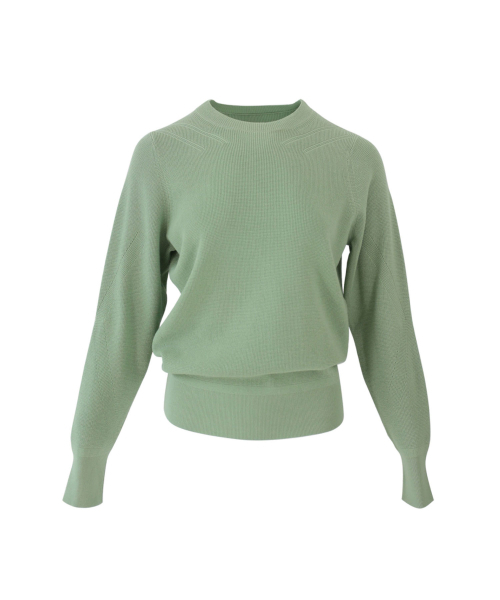 VASCARA(バスカラ)の「Round Neck Long Sleeve Waffle knitwear (4colors)(ニット/セーター・レディース・ブラック/カーキ/クリーム/ライトイエロー・FREE)」の6枚目の写真