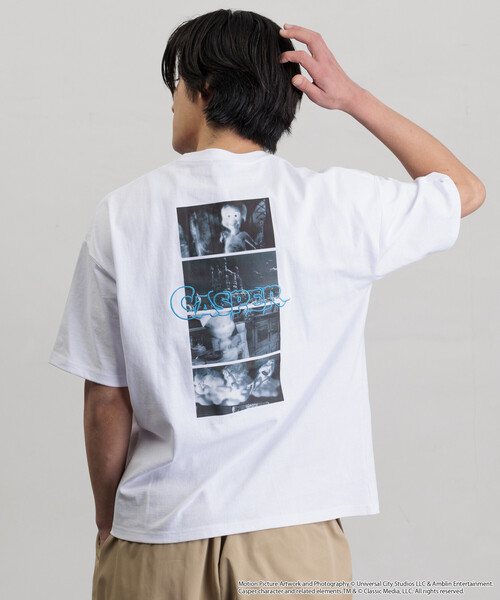 FREAK'S STORE(フリークスストア)の「限定展開 Casper/キャスパー 別注 ビッグシルエット バックプリント クルーネックTシャツ(Tシャツ/カットソー・メンズ・ホワイト/アッシュグレー/ブラック・LARGE/MEDIUM/SMALL)」の1枚目の写真