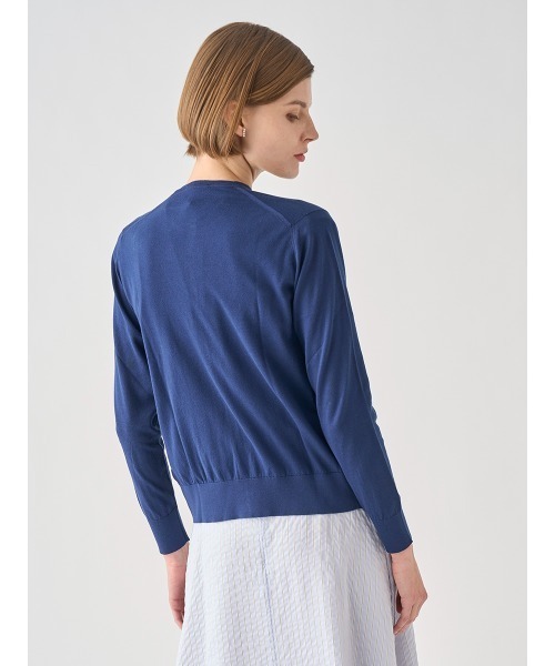 JOHN SMEDLEY(ジョンスメドレー)の「長袖コットンニットカーディガン(カーディガン/ボレロ・レディース・ネイビー系1・M/S)」の4枚目の写真