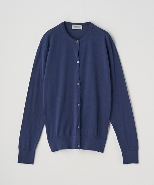 JOHN SMEDLEY(ジョンスメドレー)の「長袖コットンニットカーディガン(カーディガン/ボレロ・レディース・ネイビー系1・M/S)」の2枚目の写真
