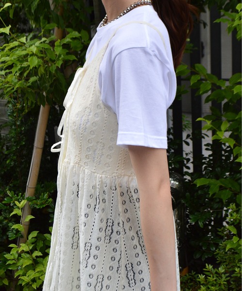 ＆soiree（アンドソワレ）の「レースキャミワンピ（ワンピース・レディース・ブラック/ホワイト・FREE）」の14枚目の写真