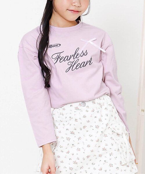 algy（アルジー）の「ガーリーゲーミングロンT（Tシャツ/カットソー・キッズ・オフホワイト/ピンク/サックスブルー・160/150/140/130）」の3枚目の写真