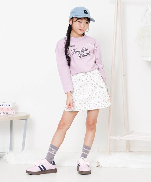 algy（アルジー）の「ガーリーゲーミングロンT（Tシャツ/カットソー・キッズ・オフホワイト/ピンク/サックスブルー・160/150/140/130）」の6枚目の写真