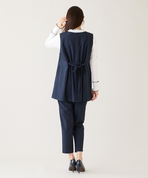 Rose Tiara(ローズティアラ)の「【セットアップ対応】【イージーケア】ストレッチツイルパンツ(その他パンツ・レディース・ネイビー/ベージュ・46/42/40/38)」の17枚目の写真