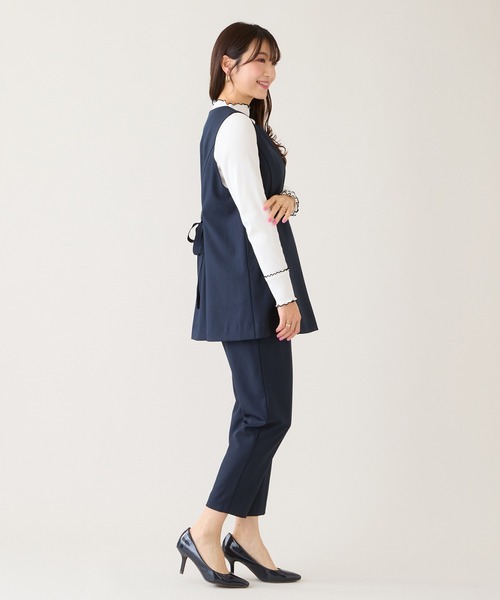 Rose Tiara(ローズティアラ)の「【セットアップ対応】【イージーケア】ストレッチツイルパンツ(その他パンツ・レディース・ネイビー/ベージュ・46/42/40/38)」の18枚目の写真