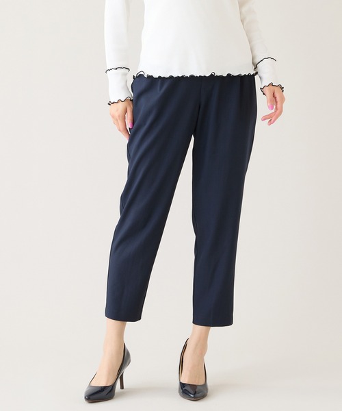 Rose Tiara(ローズティアラ)の「【セットアップ対応】【イージーケア】ストレッチツイルパンツ(その他パンツ・レディース・ネイビー/ベージュ・46/42/40/38)」の3枚目の写真