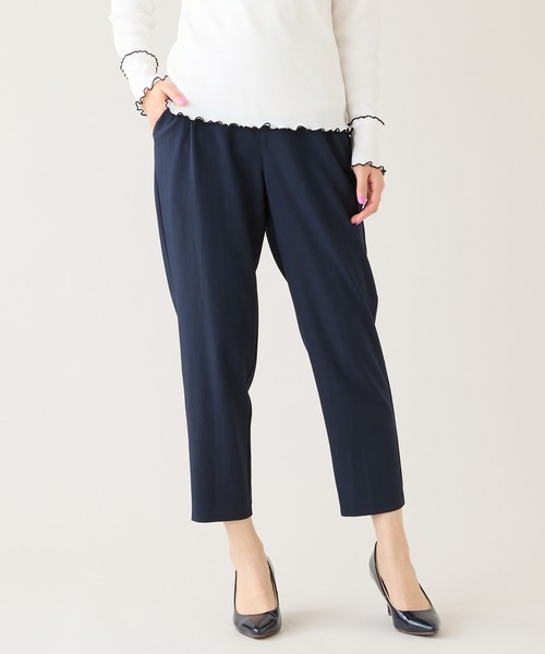 Rose Tiara(ローズティアラ)の「【セットアップ対応】【イージーケア】ストレッチツイルパンツ(その他パンツ・レディース・ネイビー/ベージュ・46/42/40/38)」の4枚目の写真