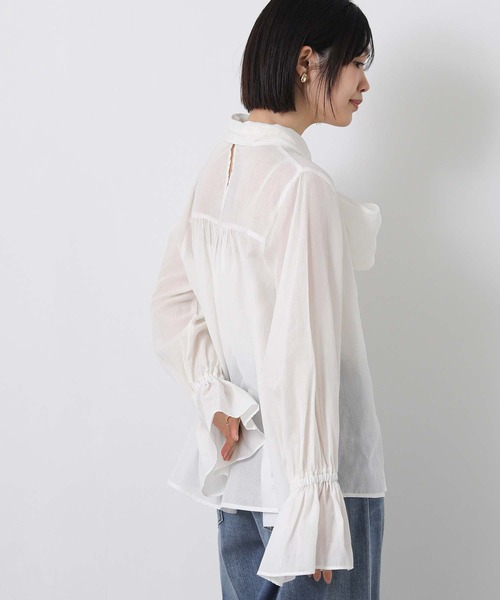 Gready Brilliant（グレディブリリアン）の「ＬＵタック衿キャンディブラウス（シャツ/ブラウス・レディース・ピンク/サックスブルー/オフホワイト・38）」の9枚目の写真