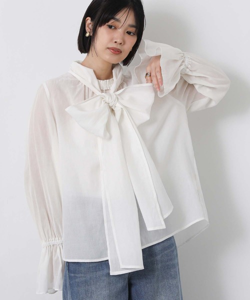 Gready Brilliant（グレディブリリアン）の「ＬＵタック衿キャンディブラウス（シャツ/ブラウス・レディース・ピンク/サックスブルー/オフホワイト・38）」の11枚目の写真