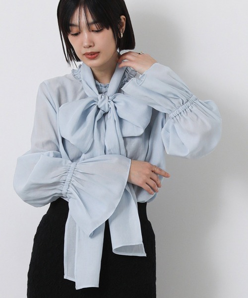 Gready Brilliant（グレディブリリアン）の「ＬＵタック衿キャンディブラウス（シャツ/ブラウス・レディース・ピンク/サックスブルー/オフホワイト・38）」の20枚目の写真