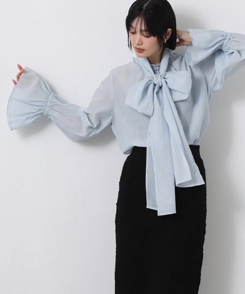 Gready Brilliant（グレディブリリアン）の「ＬＵタック衿キャンディブラウス（シャツ/ブラウス・レディース・ピンク/サックスブルー/オフホワイト・38）」の21枚目の写真