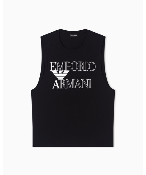EMPORIO ARMANI(エンポリオアルマーニ)の「<オンライン限定>【エンポリオ アルマーニ】ビーチウェア タンクトップ ジャージー ボールドロゴ(タンクトップ・メンズ・ブラック/ホワイト・LARGE/MEDIUM/SMALL/X-LARGE)」の8枚目の写真