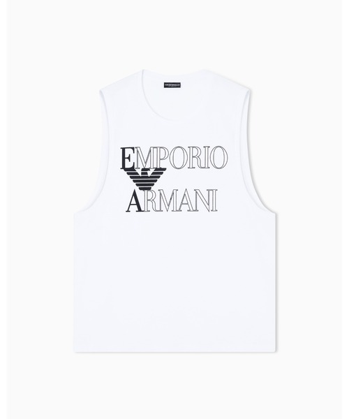 EMPORIO ARMANI(エンポリオアルマーニ)の「<オンライン限定>【エンポリオ アルマーニ】ビーチウェア タンクトップ ジャージー ボールドロゴ(タンクトップ・メンズ・ブラック/ホワイト・LARGE/MEDIUM/SMALL/X-LARGE)」の5枚目の写真