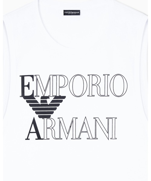 EMPORIO ARMANI(エンポリオアルマーニ)の「<オンライン限定>【エンポリオ アルマーニ】ビーチウェア タンクトップ ジャージー ボールドロゴ(タンクトップ・メンズ・ブラック/ホワイト・LARGE/MEDIUM/SMALL/X-LARGE)」の7枚目の写真