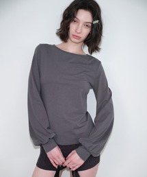 SOLWEIGE（ソルヴェイグ）の「【SOLWEIGE】ソフトパフスリーブ クルーネック長袖Tシャツ（Tシャツ/カットソー）」