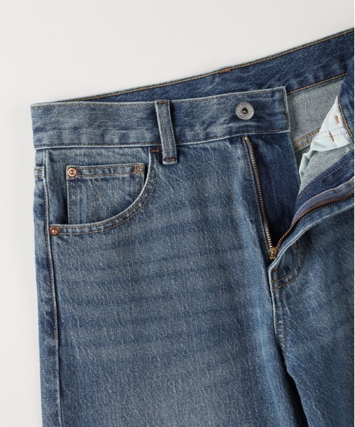 Right-on（ライトオン）の「【HONEYSUCKLE ROSE】ハイライズ ワイドデニムパンツ (ヴィンテージ加工 / 体型カバー / 大人カジュアル)（デニムパンツ・レディース・ノンウォッシュ/ダークインディゴブルー/ライトインディゴブルー・S/M/L/XL）」の19枚目の写真