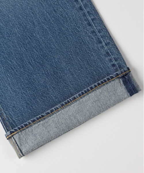 Right-on（ライトオン）の「【HONEYSUCKLE ROSE】ハイライズ ワイドデニムパンツ (ヴィンテージ加工 / 体型カバー / 大人カジュアル)（デニムパンツ・レディース・ノンウォッシュ/ダークインディゴブルー/ライトインディゴブルー・S/M/L/XL）」の21枚目の写真